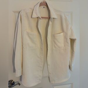 Ardene Women's Off-White Corduroy Button Up Jacket